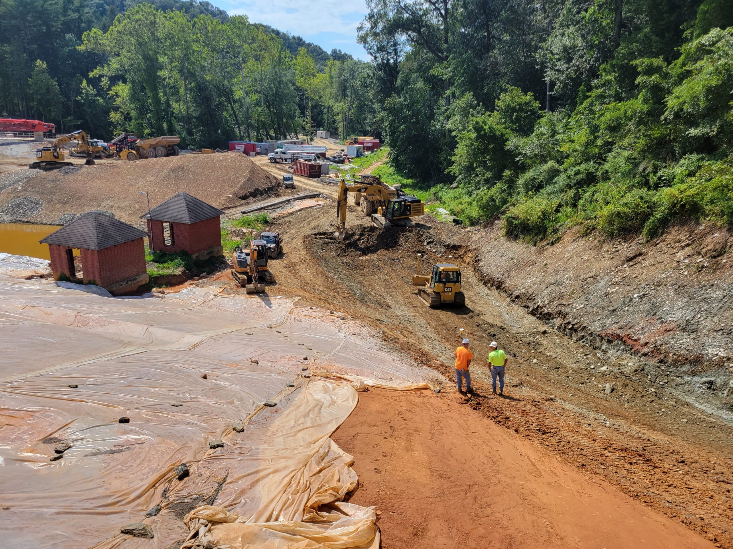 Construction of the Lake Williams Dam for York Water.