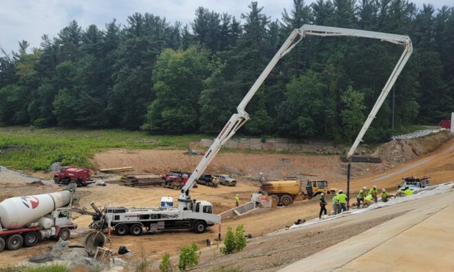 Construction of the Lake Williams Dam for York Water Company.