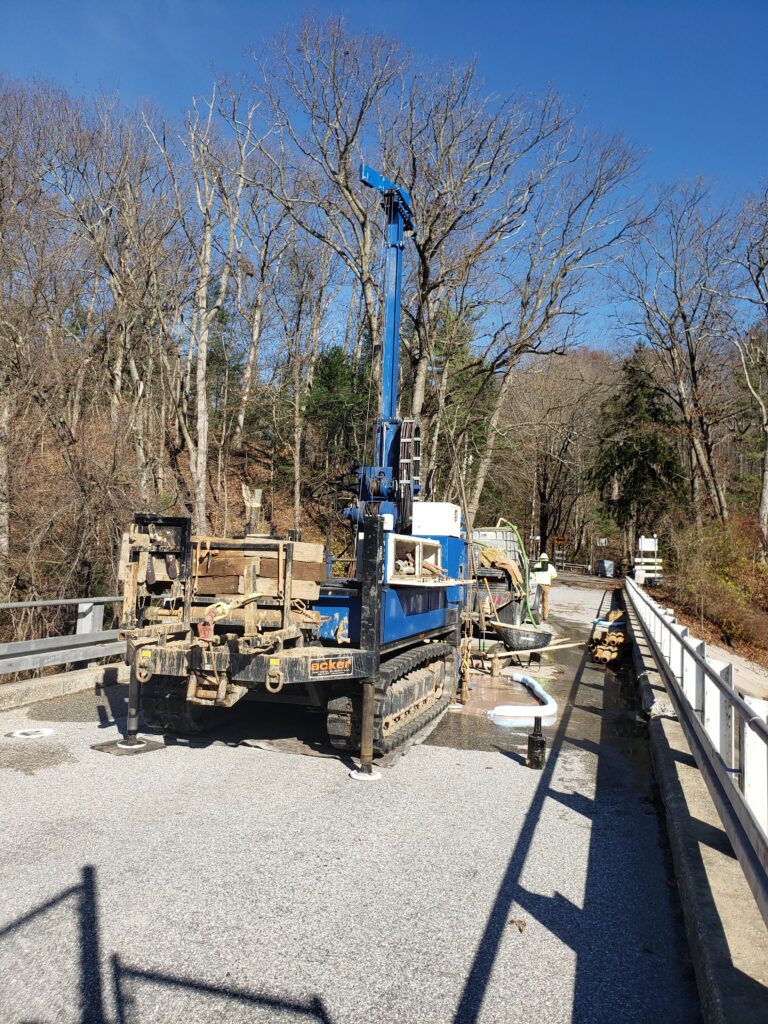 Geotechnical investigations are being conducted on and around Lake Williams Dam.