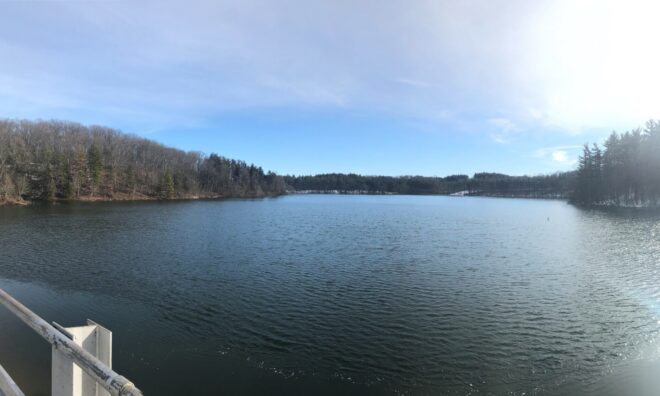 Image of Lake Williams Dam from the old dam wall.