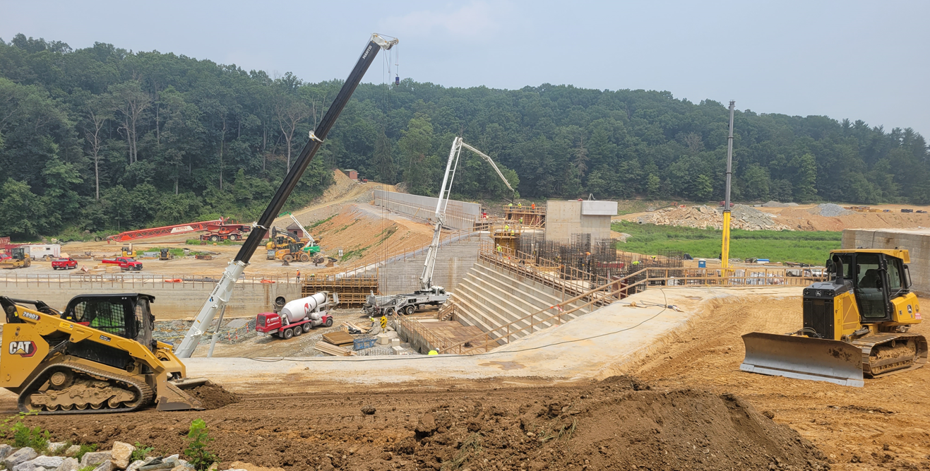 Dam construction for York Water.