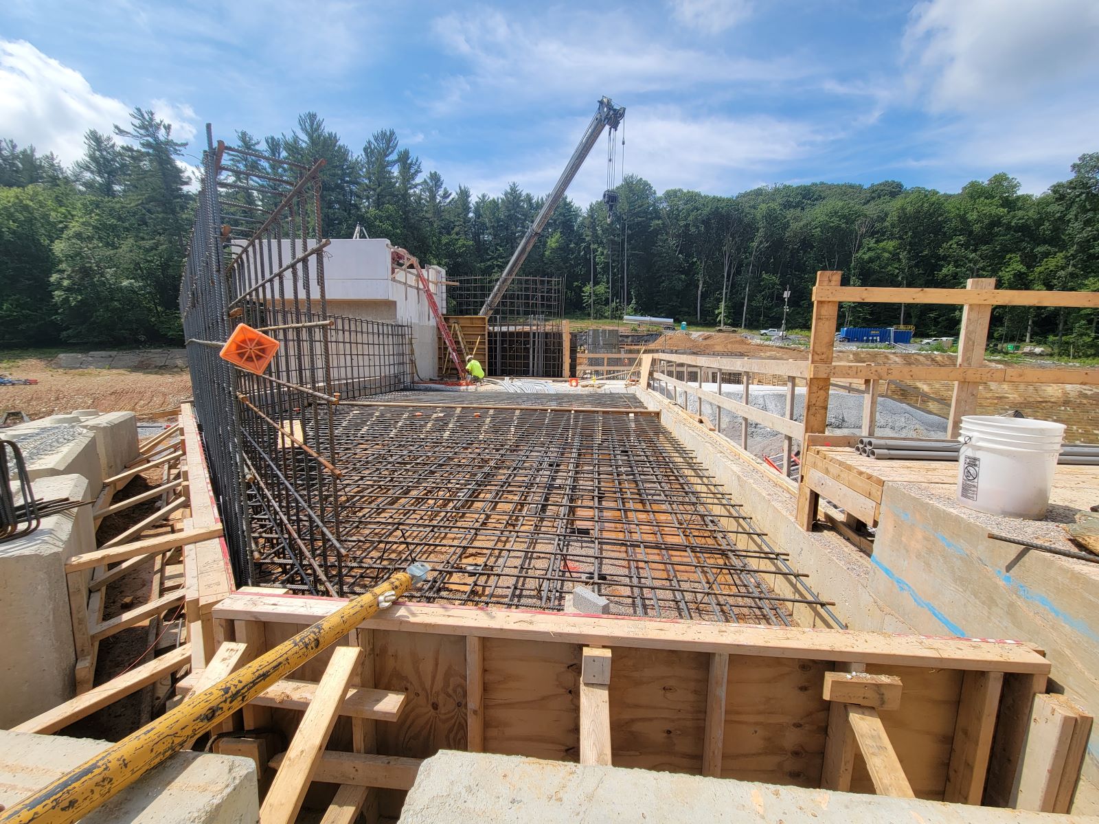 Concrete work at the Lake Williams Dam.