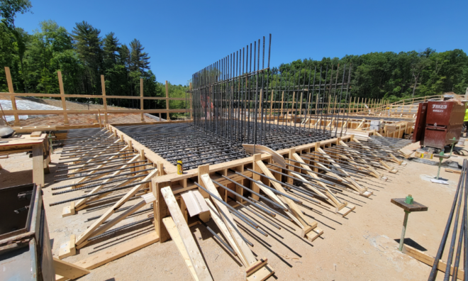 The Construction of the spillway weir