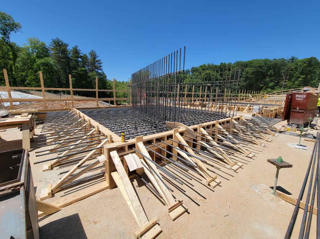 The Construction of the spillway weir