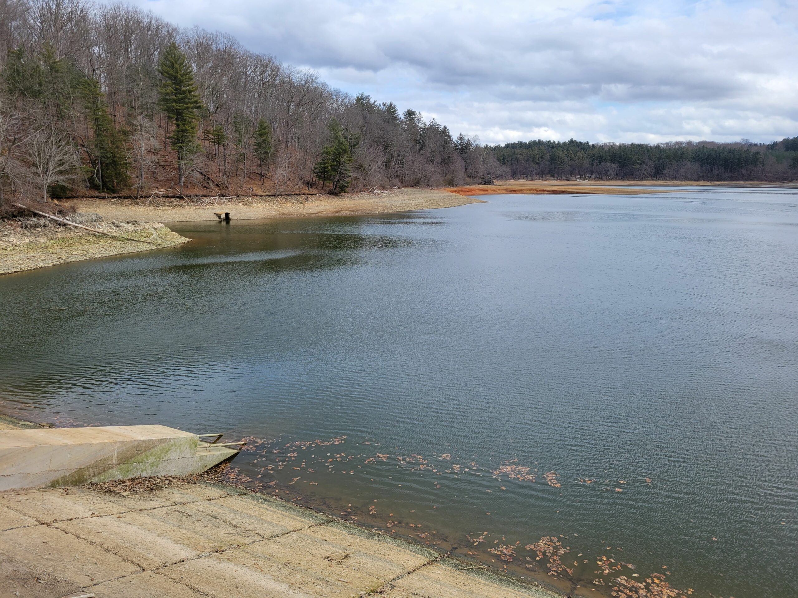 The Lake Williams Reservoir pool level is being lowered in preparation for the dam construction work that is scheduled to start in April of 2022.