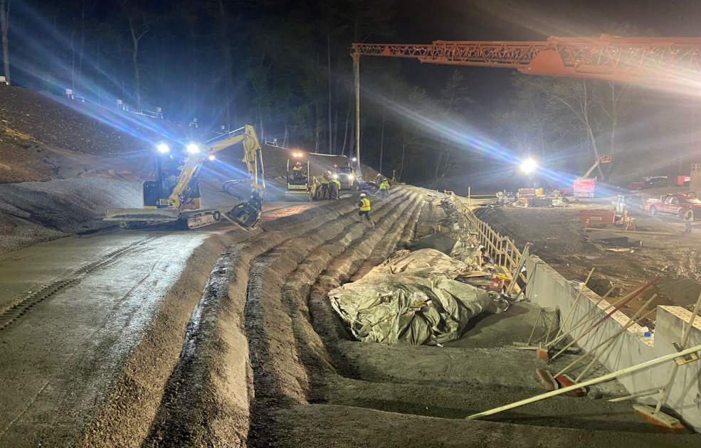 Night construction works for York Water Company
