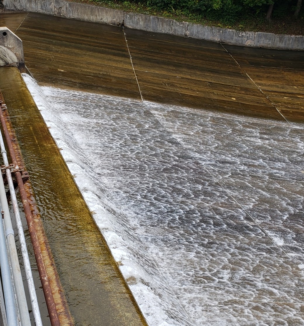 Lake Williams reservoir has been lowered about 6 feet.