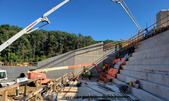 Construction of the Lake Williams Dam for York Water Company.