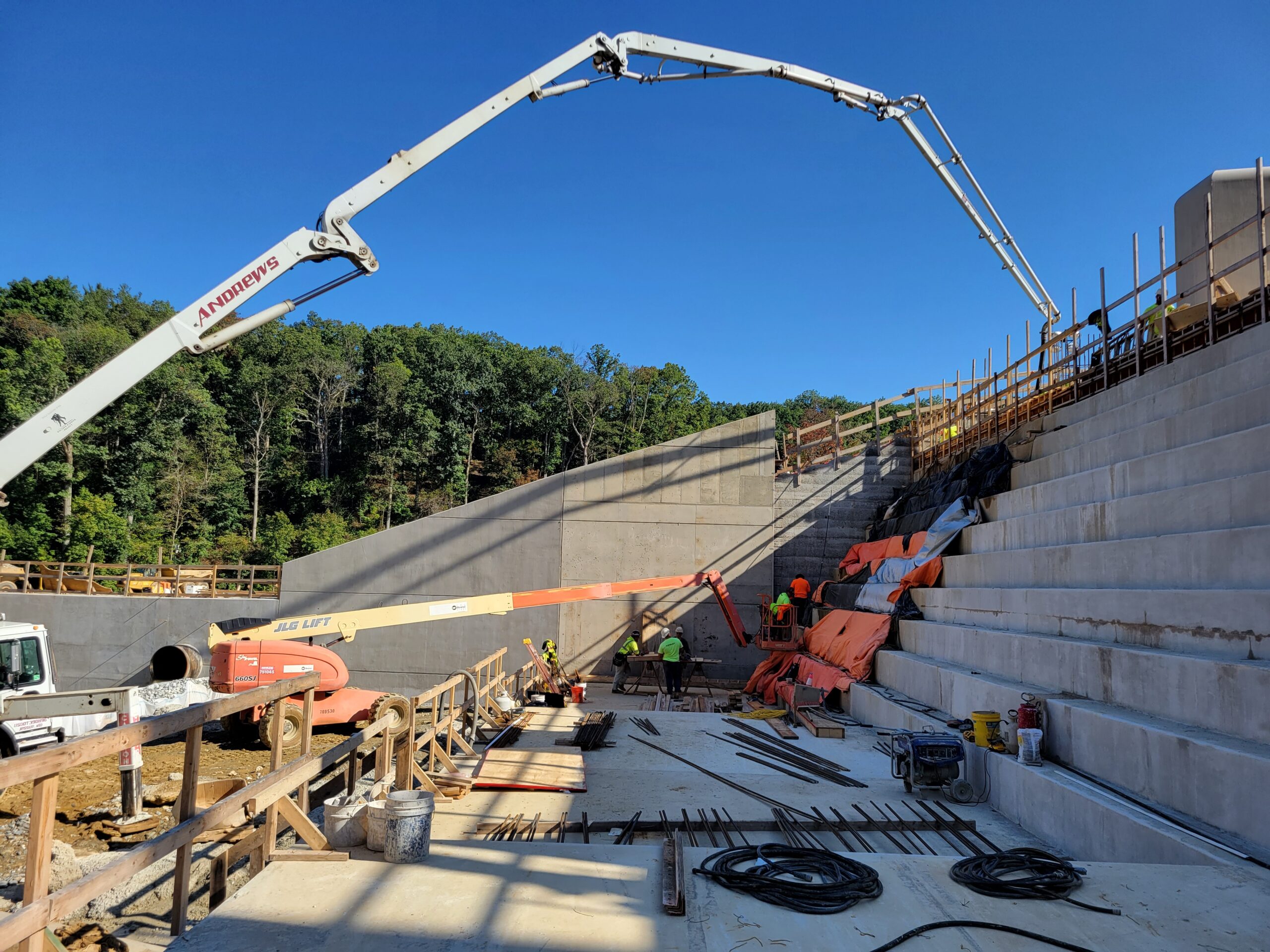 Construction of the Lake Williams Dam for York Water Company.