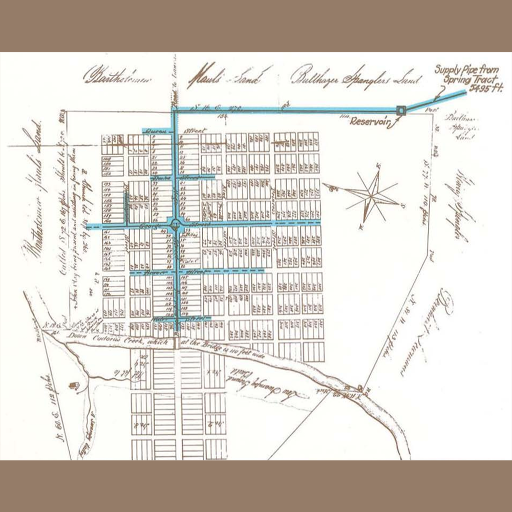 Map of the streets of York in 1816.