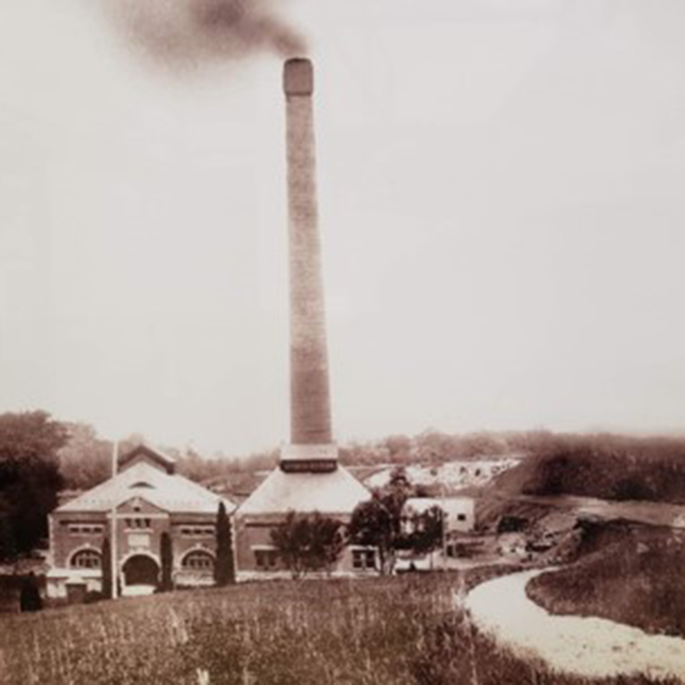An old picture of Brillhart Station water processing plant.