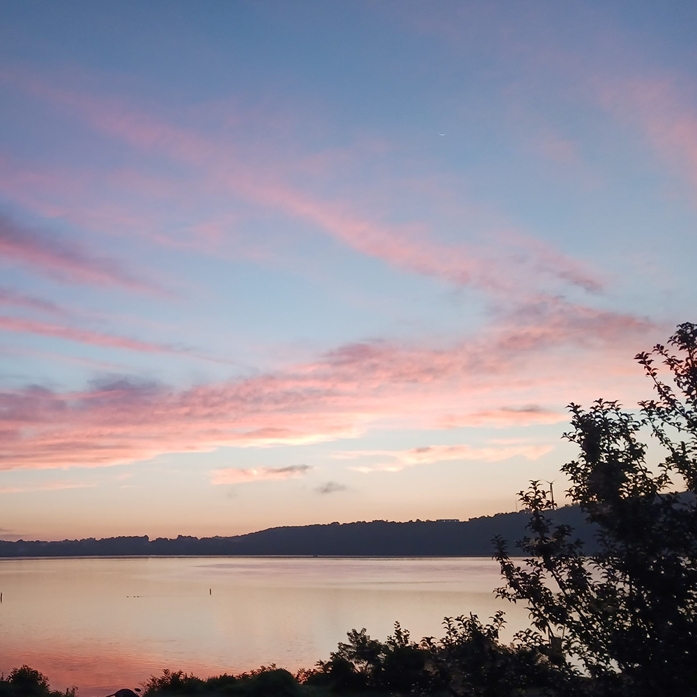 This is a photograph of the Susquehanna River at Sunrise.